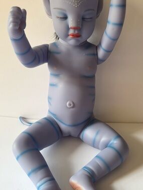 Reborn Avatar Female Doll 13" Poseable Glow in the Dark Spots Closed Eyes